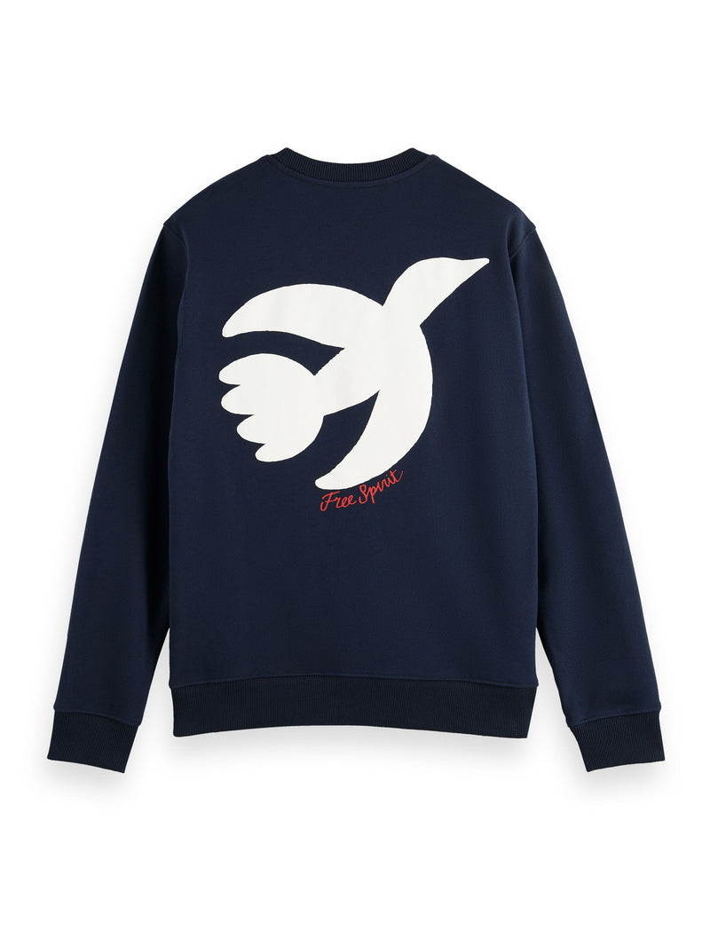 Φούτερ crewneck με σχέδιο στην πλάτη