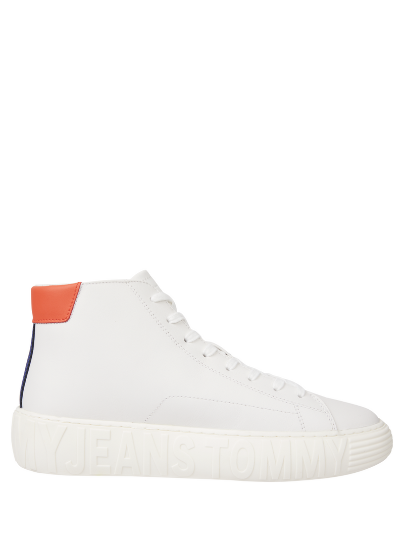 Δερμάιτνα high top sneakers με ανάγλυφο λογότυπο