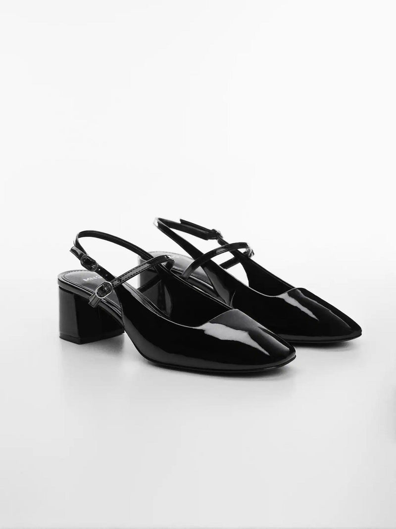 Τακούνια slingback με χοντρό τακούνι