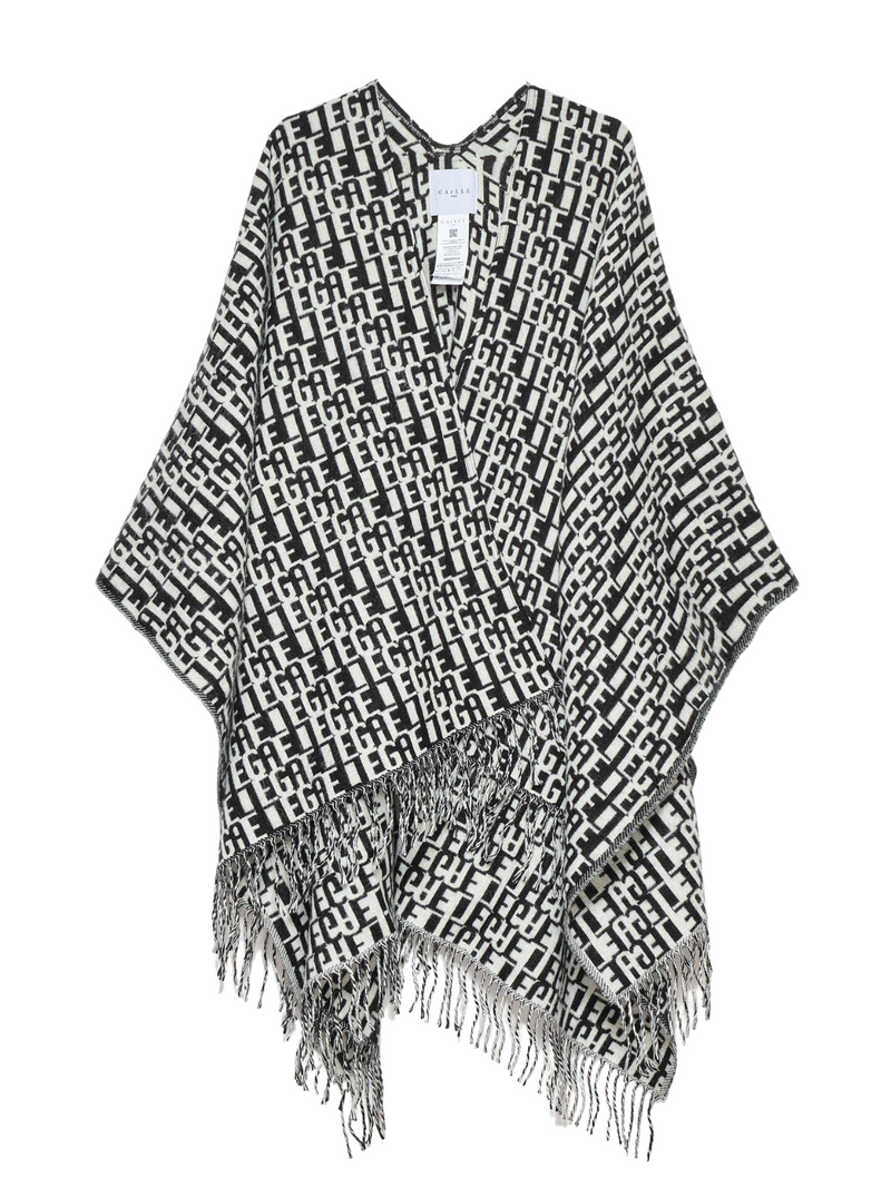 Poncho με logo-print