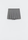 Πλισέ wool-blend skort