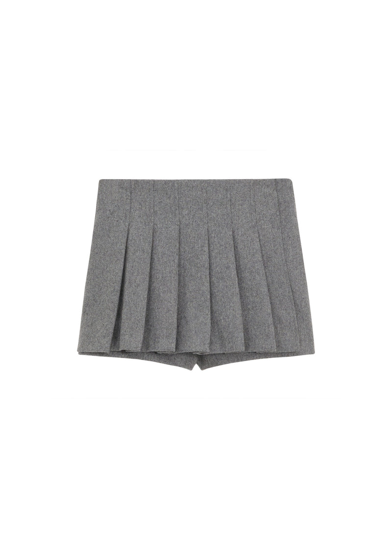 Πλισέ wool-blend skort