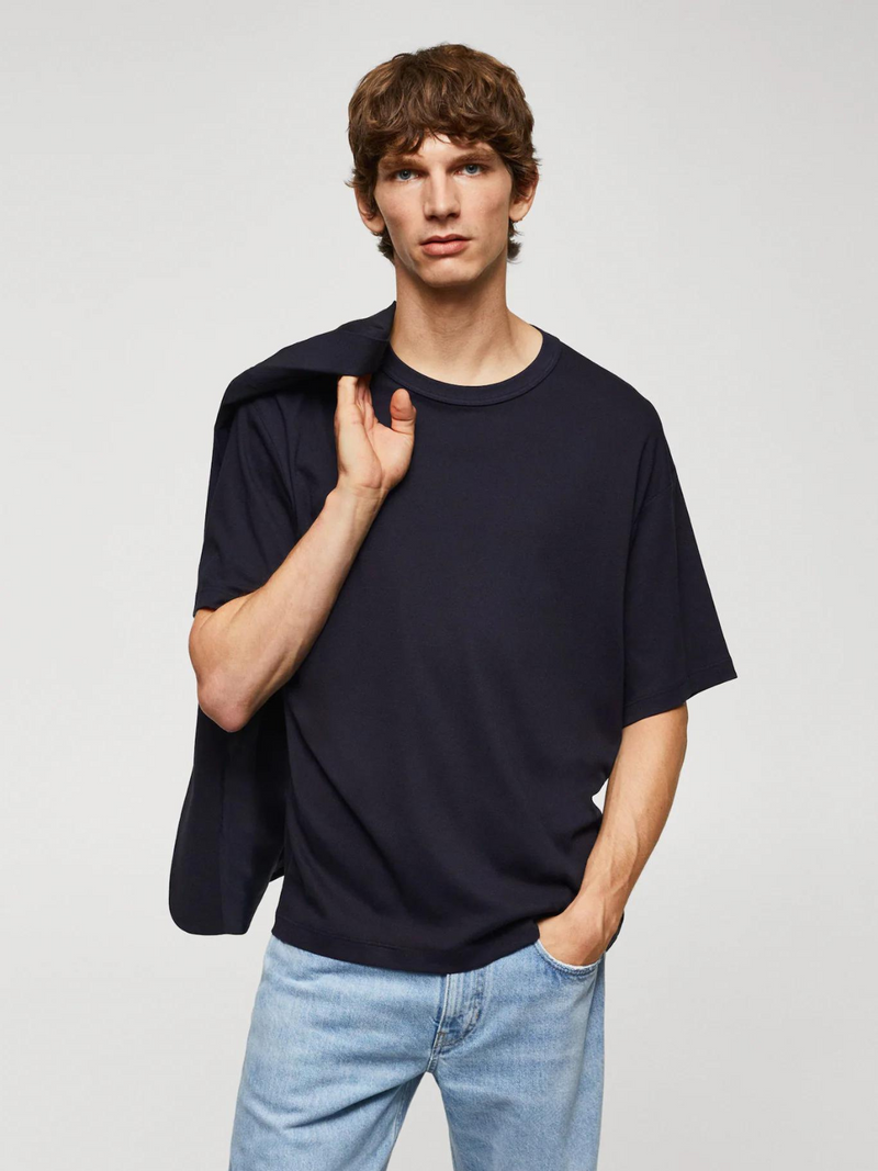 Βαμβακερό relaxed t-shirt