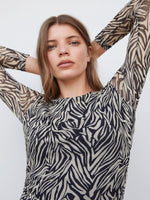 Midi φόρεμα με animal print